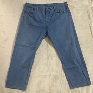 Levis‎ 501 Jeans Mens Size 44x30 Straight Leg Button Fly Blue Denim High Rise